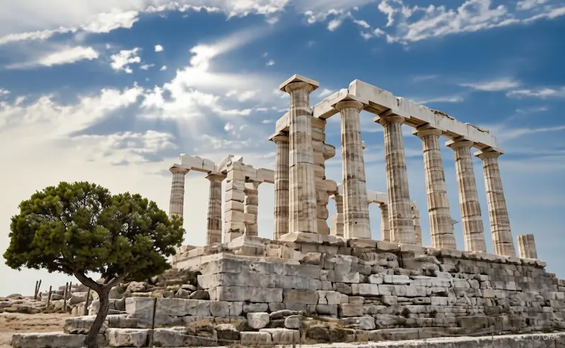 Сунион — закат